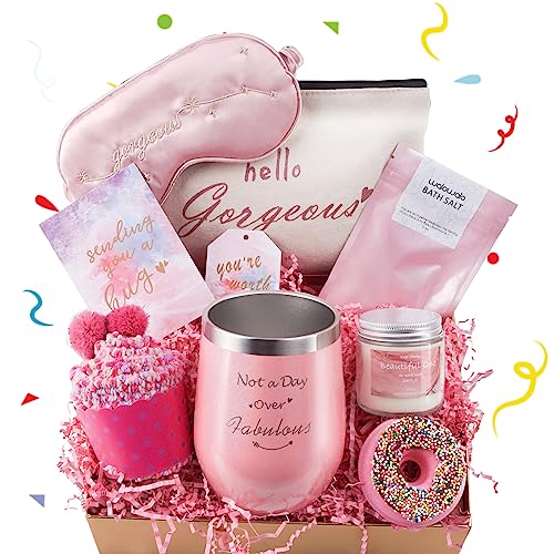 Birthday Gifts For Women Gift Ideas Presents Spa Relaxing Gifts Box For Her Unique Happy Birthday Self Care Gift Basket For Best Friends Female Wife Mom Sister Girlfriend Teacher Bday Wine Tumbler #TOP8