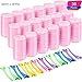 Produktbild 32 mm Selbst Griff Lockenwickler Set 18 Count Jumbo Größe Selbsthaltende Rollen und 18 Mehrfarbig Kunststoff Entenzähne Bögen Haarspangen Frisuren Lockenwickler für Damen, Männer (32 mm, 36 Stücke)