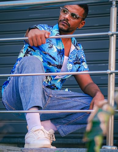 COOFANDY Mens Hawaiian Shirt Short Sleeve Tropical Shirt for Men Resort Wear Summer Beach Shirts - Image 4