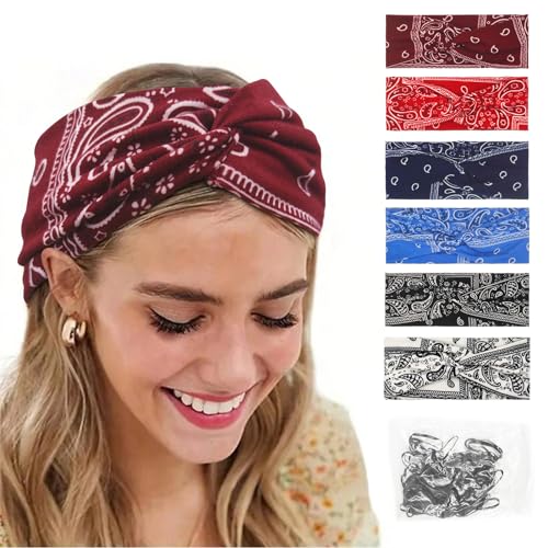 Catálogo para Comprar On-line Pañuelos para la cabeza para Mujer , listamos los 10 mejores. 47 6 diademas multicolores anchas, pañuelos para la cabeza, diadema bohemia de verano, diadema con estampado, diademas permanentes para mujer, anchas, elásticas, suaves, para yoga,...