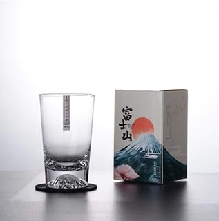 Japanese-Style Clear Whiskey Scotch Whiskey Brandy Whiskey Cocktail Glass - Mount Fuji Three-Dimensional Cup Dottom A2