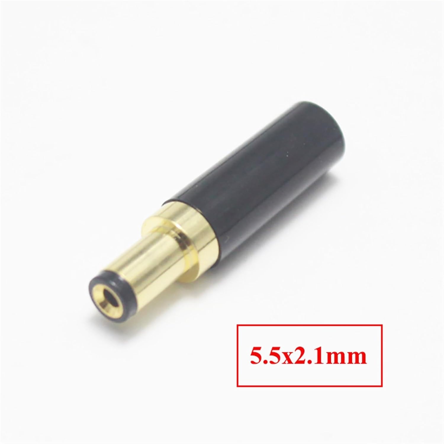 10Pcs Gold Plated 5.5 x 2.5/5.5 x 2.1/3.5 x 1.35 mm DC Power Jack Male Connector for Welding Linear Power Output Line(5.5x2.1mm)