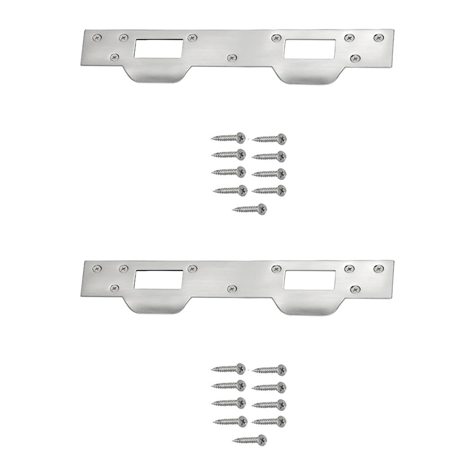 Kalttoy White Strong Metal Secure Plate Strengthener Double Hole Hit Plate For Strengthened Door Security And Durability Wood/Metal Door Security