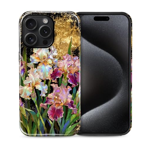 Coque iPhone 15 Pro antichoc esthétique hybride et fleurie