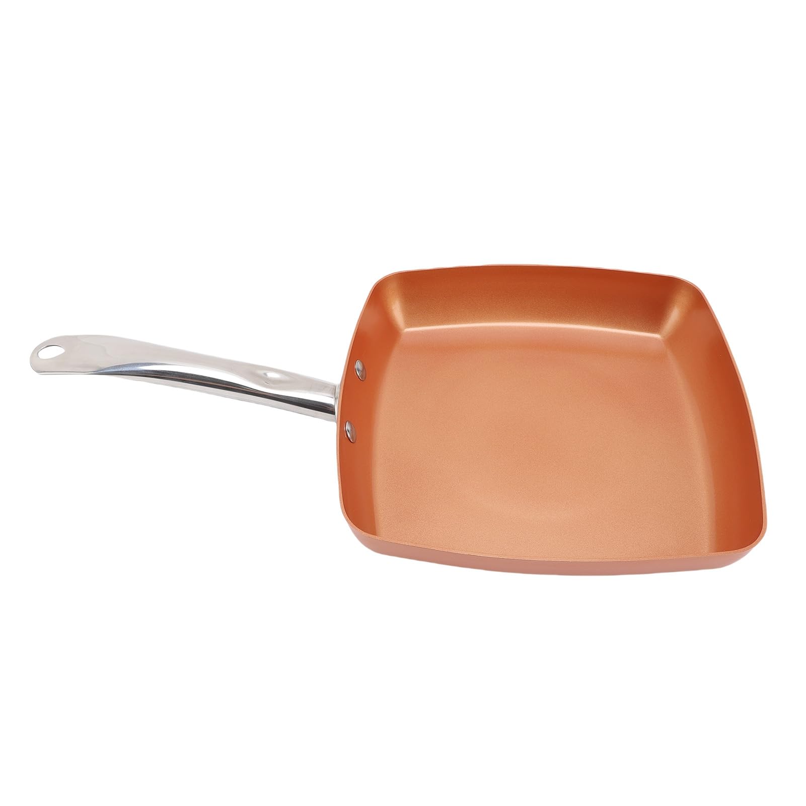 Annadue Poêle à Frire, Poêle Carrée Antiadhésive, Alliage de Cuivre et d'aluminium avec Acier Inoxydable, à Fond composé pour Cuisinière à Induction, Cuisinière à Flamme Nue