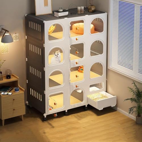 CokBlu�L�P�[�W ��^ �L���b�g�P�[�W �������� �܂肽���ݎ� �L�p�P�[�W �E���h�~�� �����p DIY�g�� �L�n�E�X �y�b�g�T�[�N�� �ړ��֗� �g���ȒP �ȃX�y�[�X ���[�֗� �L�ʑ� �L���b�g���[�� ���i�\�� (106*46.5*141CM,�v�[���[)