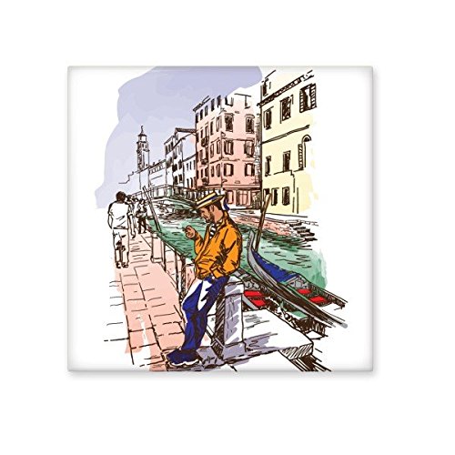 Carreau céramique Venise illustration Italie pour faïence cuisine et crédence