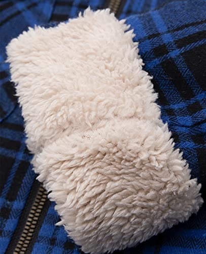 Image of ZENTHACE Boys Sherpa Fleece Lined Flannel Jacket