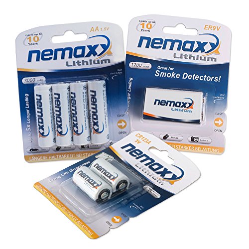 Nemaxx, batteria a blocco, litio 9 V, ideale per