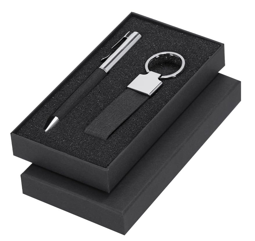 UVMARK | Set de Regalo Elegante | Bolígrafo Metálico y Llavero