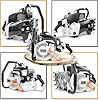 FARMMAC F070W Gas Chainsaw with 36 Inch Alloy Solid Bar 105cc 2-Cycle Gasoline Power Chain Saws 4.8KW 6.5HP Power Chain Saw for Milling Work All Parts Compatible with MS070 090 Neotec NS8105