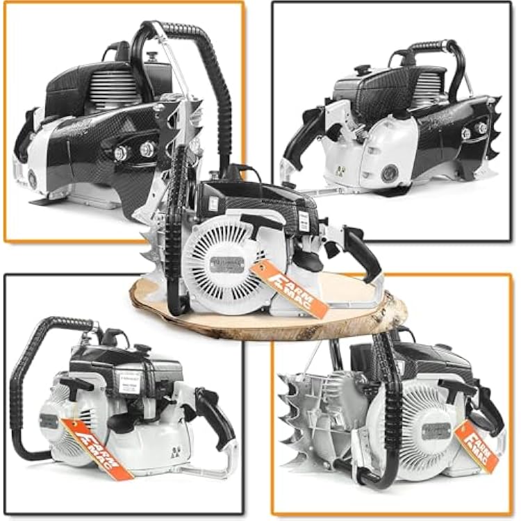 FARMMAC F070W Gas Chainsaw with 36 Inch Alloy Solid Bar 105cc 2-Cycle Gasoline Power Chain Saws 4.8KW 6.5HP Power Chain Saw for Milling Work All Parts Compatible with MS070 090 Neotec NS8105