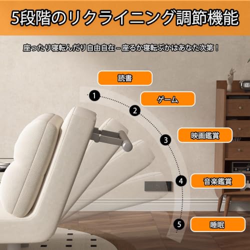 YRTYCHH ソファーベッド 折りたたみベッド 多機能 3WAY 5段階調節可能 お洒落 簡単装着 客間 寝室 家庭用 来客用(Green [A],100CM) [5]