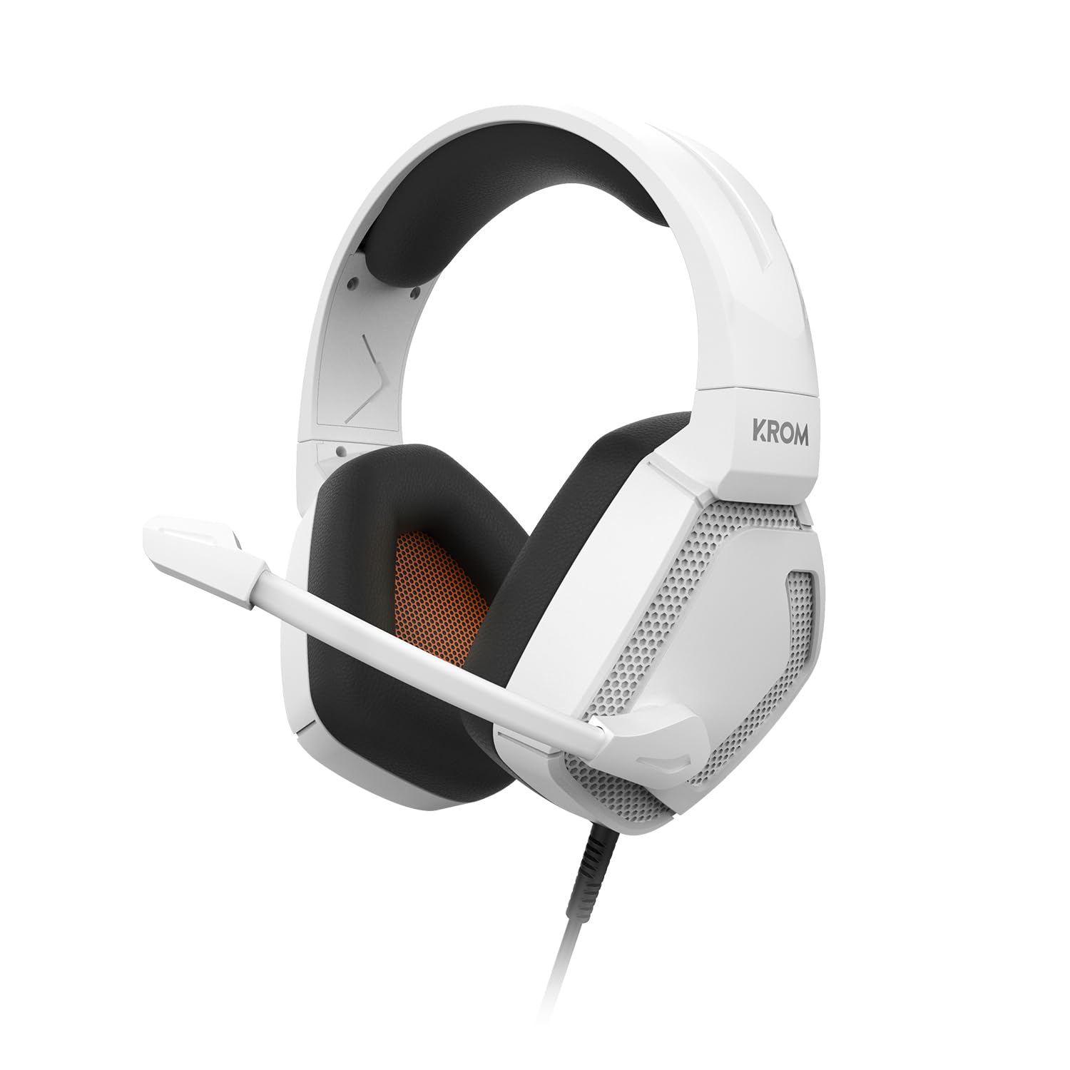 KROM Kanji –Auriculares Gaming Inalámbricos con Triple Conectividad (Bluetooth 5.3, 2.4GHz y Jack 3.5mm), Altavoces 40mm, Micrófono Integrado, Diseño Ultra-Ligero 180g, PC, PS5, Xbox, Switch, Blanco — view 13