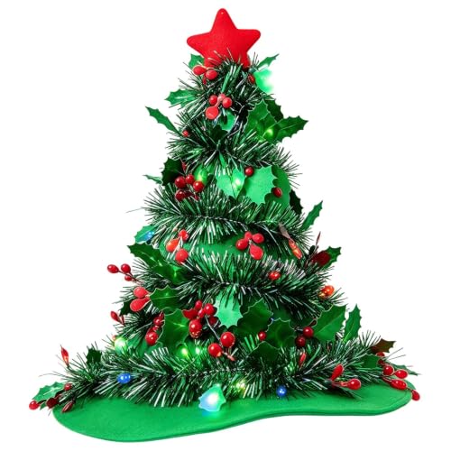 3D Sequin Christmas Tree Hat for Girls Kids Xmas Holiday Party Decoration | Christmas Tree Hat, 3D Xmas Trees, Sequin, Wide Brim, Novelty Funny Holiday Party Hat for Christmas Performance Accessories - image 4