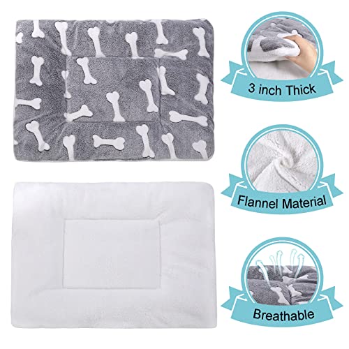 Super Soft Flannel Dog Crate Bed with Dog Blanket for Crate, Kennel, Car Seat - Machine Washable Dog Crate Pad for Small… - Image 4