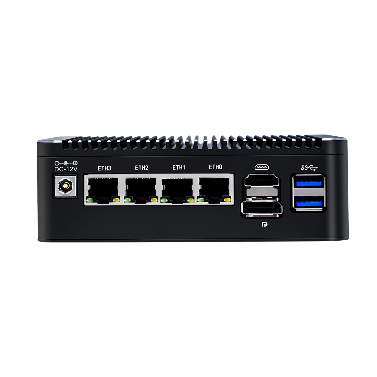 FakestarPC 12th Gen N150(Upgraded N100, 4C/4T) 2.5G Soft Router 4X i226-V LAN 1*COM RJ45 4USB Fanless Mini PC Firewall Computer Type-C pf-Sense PVE ESXi, No Ram No Storage