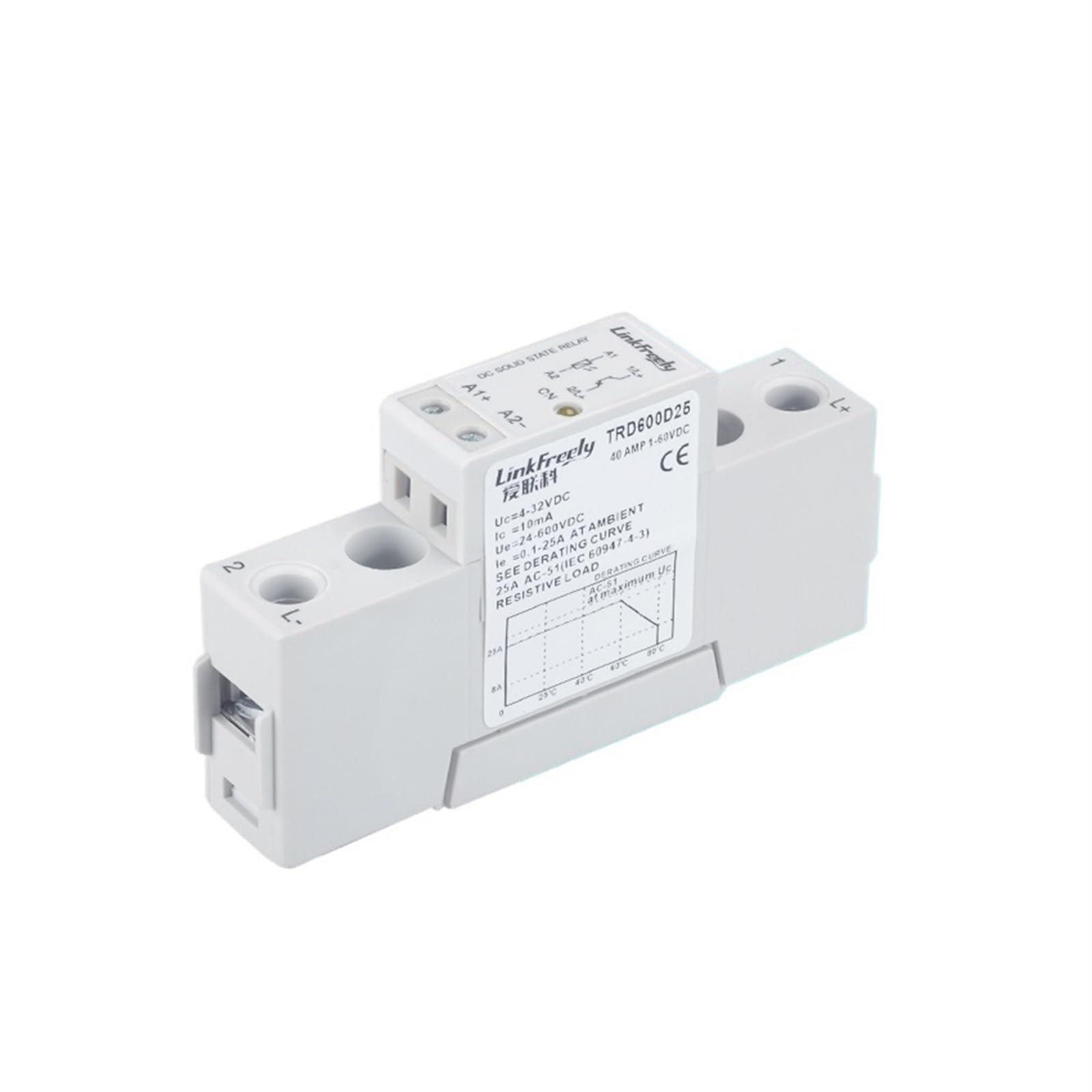 SSR Intermediate półprzewodnikowy przekaźnik sterujący płytka sterująca modułem do 5V 12 V 24 VDC napięcie wejściowe elektroniczny przekaźnik zasilania przełącznik din(25A 600VDC)