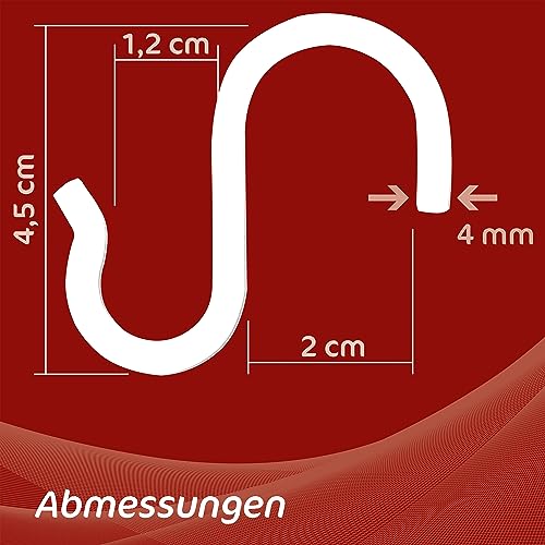 4smile S-Haken Edelstahl – 10er Set – Rostfreie Haken zum Einhängen, Küchenhaken für drinnen und draußen - Funktionale Aufhängehaken, Metallhaken zum Einhängen
