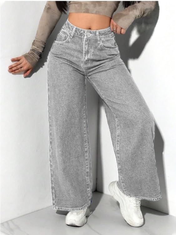Image of Ben Martin Baggy Jeans for Women || Women,s Loose Jean Pants || Oversized Jean's for Women's || Wide Leg Jean,s for Woman || Casual Jins for Woman's || Loose Jin Pant for Woman,s 3-BM-JJ33