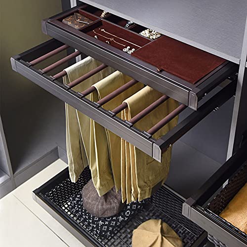 Solution de rangement coulissante peu encombrante pour petits placards étroits