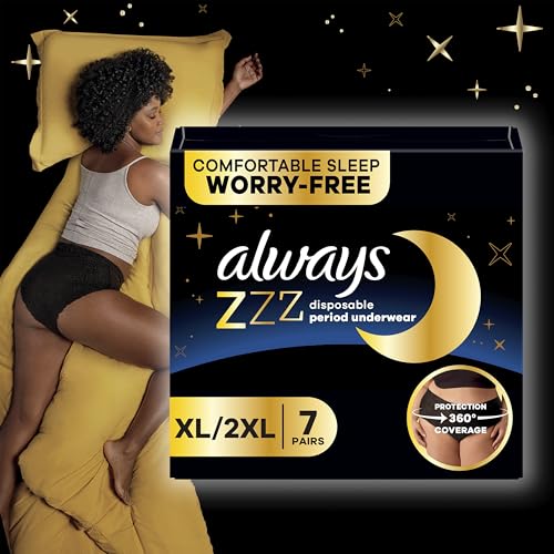 Always ZZZ Overnight Disposable Period Underwear for Women Extra Large/2LX, 360° Coverage for Worry-Free Nights, 14 Count (2 Packs of 7) - image 9
