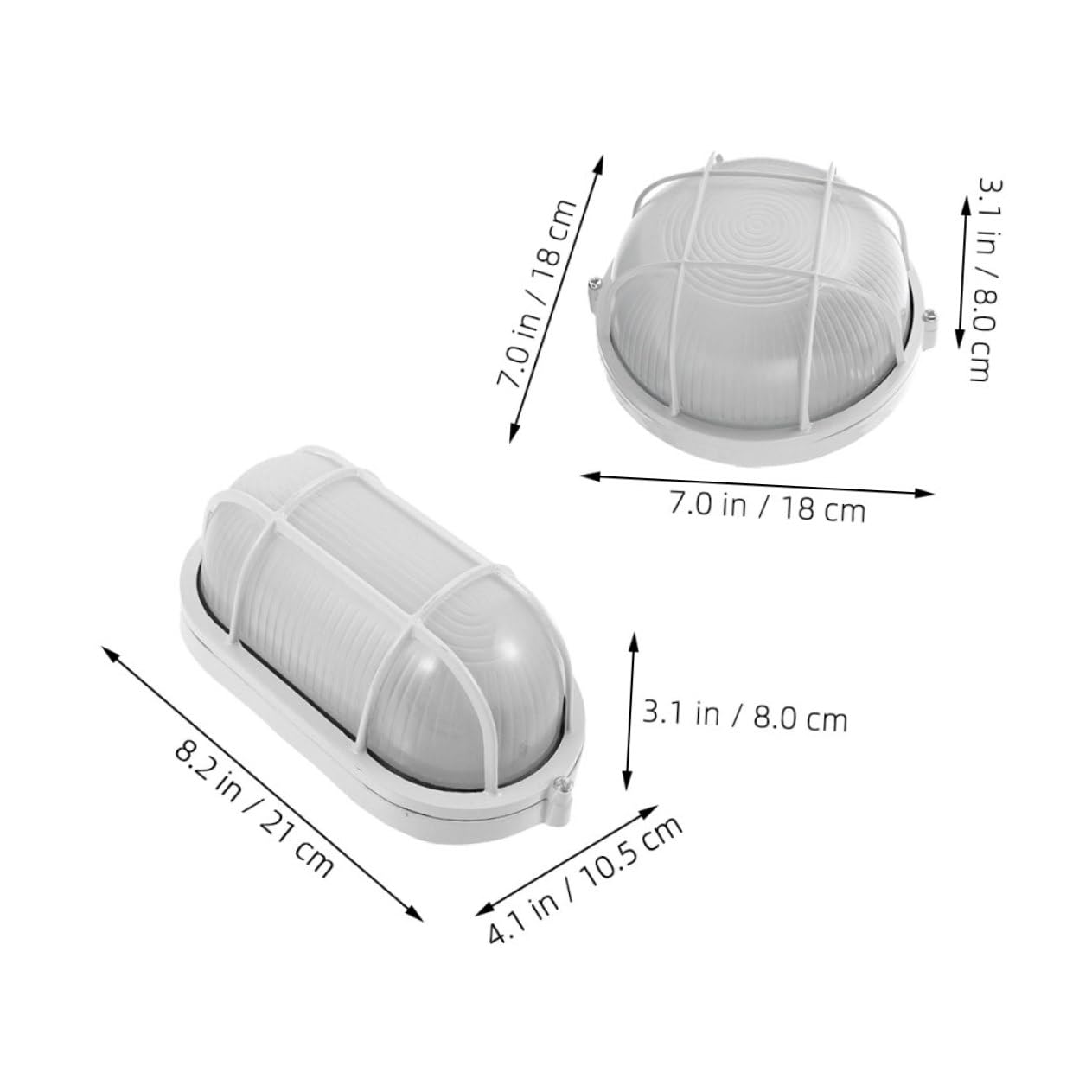 ifundom Professional Steam Room Wall Light 2pcs Anti-Fog Explosion-Proof Lamps Glass Aluminum for Spa Sauna and Relaxation
