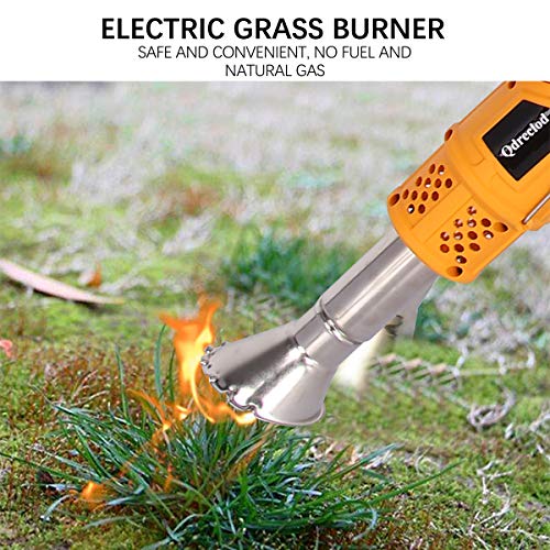 Wodesid Electric Weed Burner 2000W, 5-in-1 Function Lawnmower Weeder, Thermal Weeding Stick, Barbecue Igniter, Up to 1202℉, 1.8M Cable, 5 Nozzles Garden Tools