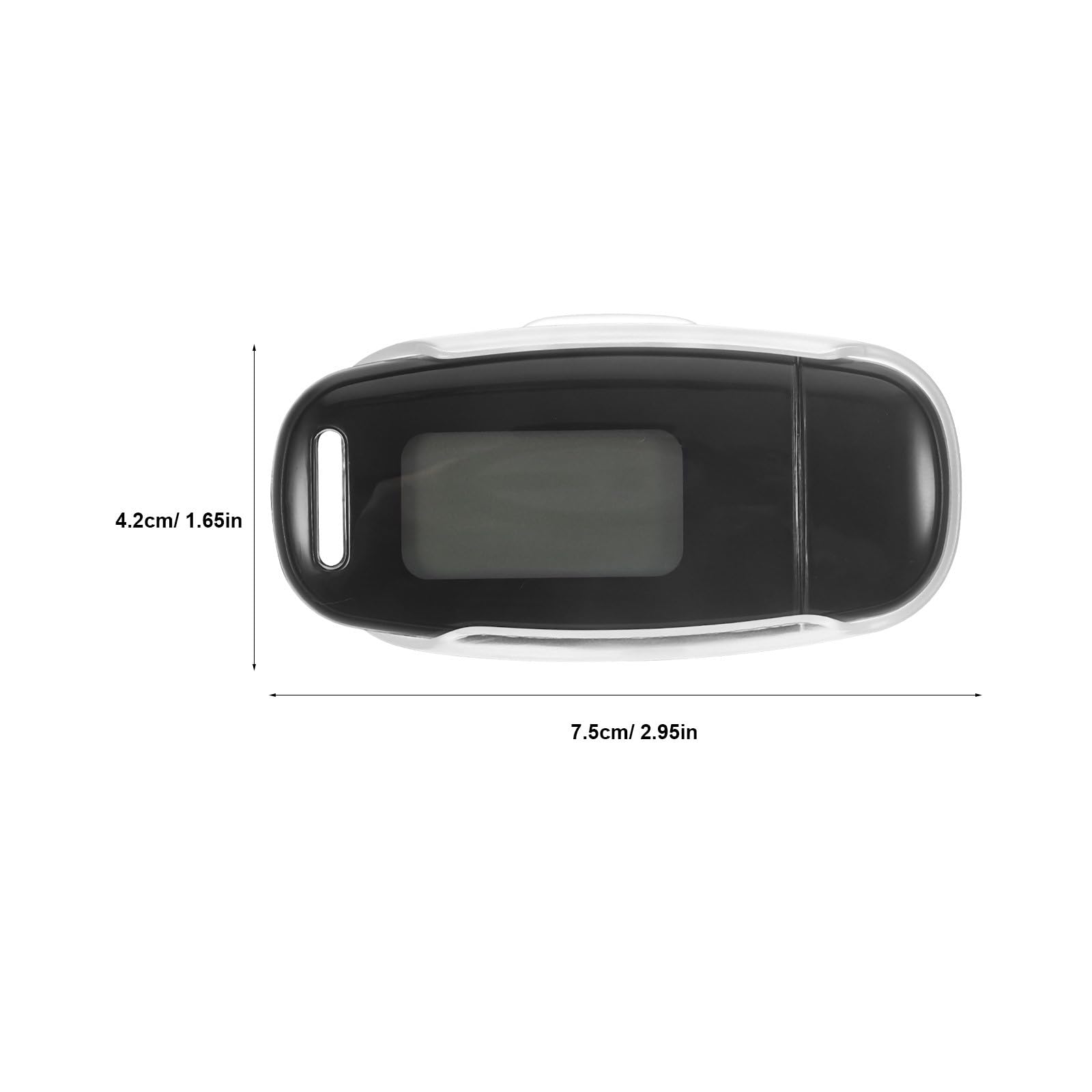 Happyyami Podómetro Multifuncional Portátil Pantalla Retroiluminada, Contador de Pasos Profesional en Abs Negro, USB Recargable, Adecuado para Caminar y Fitness Diario