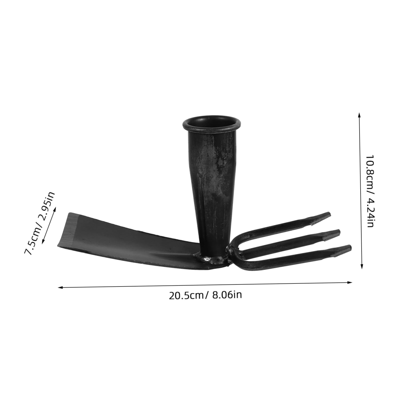 KONTONTY Ergonomic Carbon Steel Garden Hoe Weeding Tool Rake and Cultivator Long Handle for Versatile Design