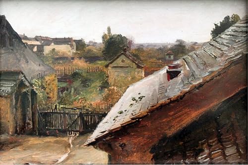Toile peinture murale haut de gamme Carl Blechen texture canvas 60x90cm rendu galerie d'art