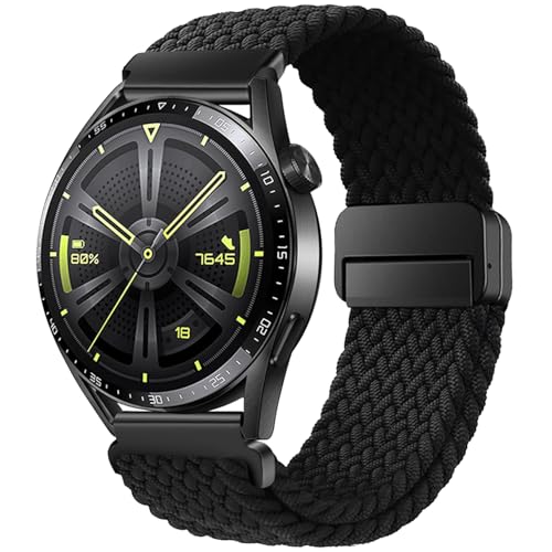 Fitoncloud Correa Reloj 22mm Compatible con Amazfit GTR 4/3/3 Pro/GTR 2e/Bip 5/6/Amazfit Stratos 2/3Amazfit Pace/Zepp Z/Xiaomi Mi Watch, Correas de Nailon Elástico para Mujer Hombre
