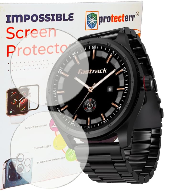 Image of 2 Pack | Screen Protector Guard for Fastrack Magnus FX1 | 1.38 inch | Smartwatch - Flexible & Ultrathin TPU Film, 9H Scratch Resistant, Bubble Free - Not a Tempered Glass