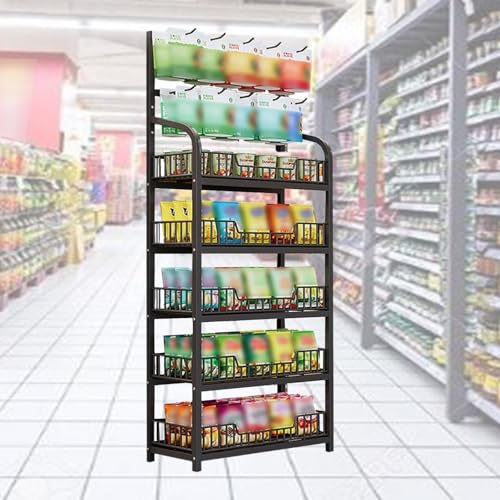 Présentoir à collations pour organiser les paquets de chips sans encombrement