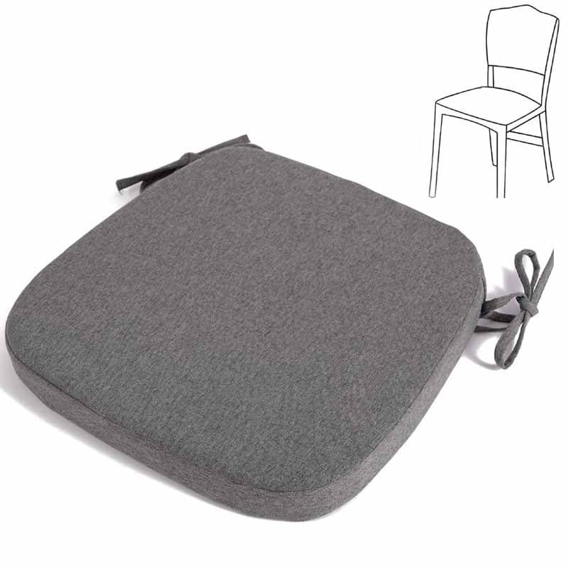 YWQJL Cojin Silla Cojines Sillas Comedor Ovalados 43 * 42 * 5cm Asiento Acolchado,para Interior Y Exterior De Comedor, Jardín Y Terraza.(Dark Gray)