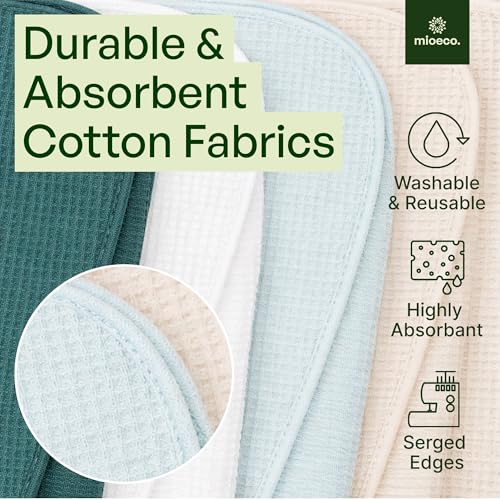 Image of mioeco 24 Pack Multicolored Reusable Paper Towels - Nature Friendly - Organic Cotton Alternative - Thick, Strong, Paperless Kitchen Dish Cloths - Reusable Napkins - Dish Towels - Cloth Napkin