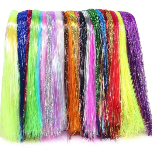 Krystal Flash string holographique ondulé 24 couleurs pour la fabrication de leurres