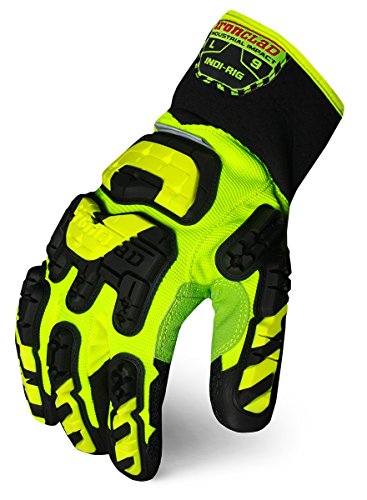 Ironclad Impact Gloves, L, Slip On Closure, PR, Large, Lime/Yellow