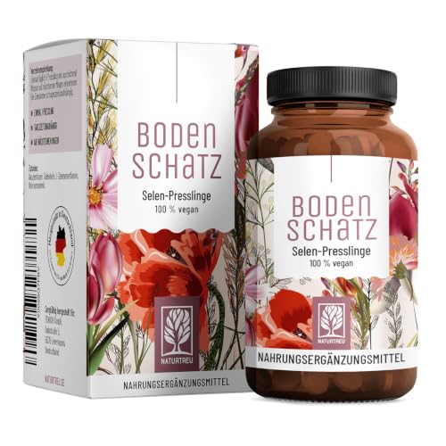 NATURTREU Selen hochdosiert - 3-fach Komplex mit 200 g Selen pro Tag - 270 Tabletten ohne unerwünschte Zusatzstoffe in Deutschland produziert & geprüft - 100% vegan