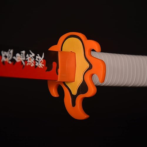 Vista 3 de SV Anime Demon Slayer - Espada Katana decorativa coleccionable de 31 pulgadas, para regalo, varios estilos disponibles