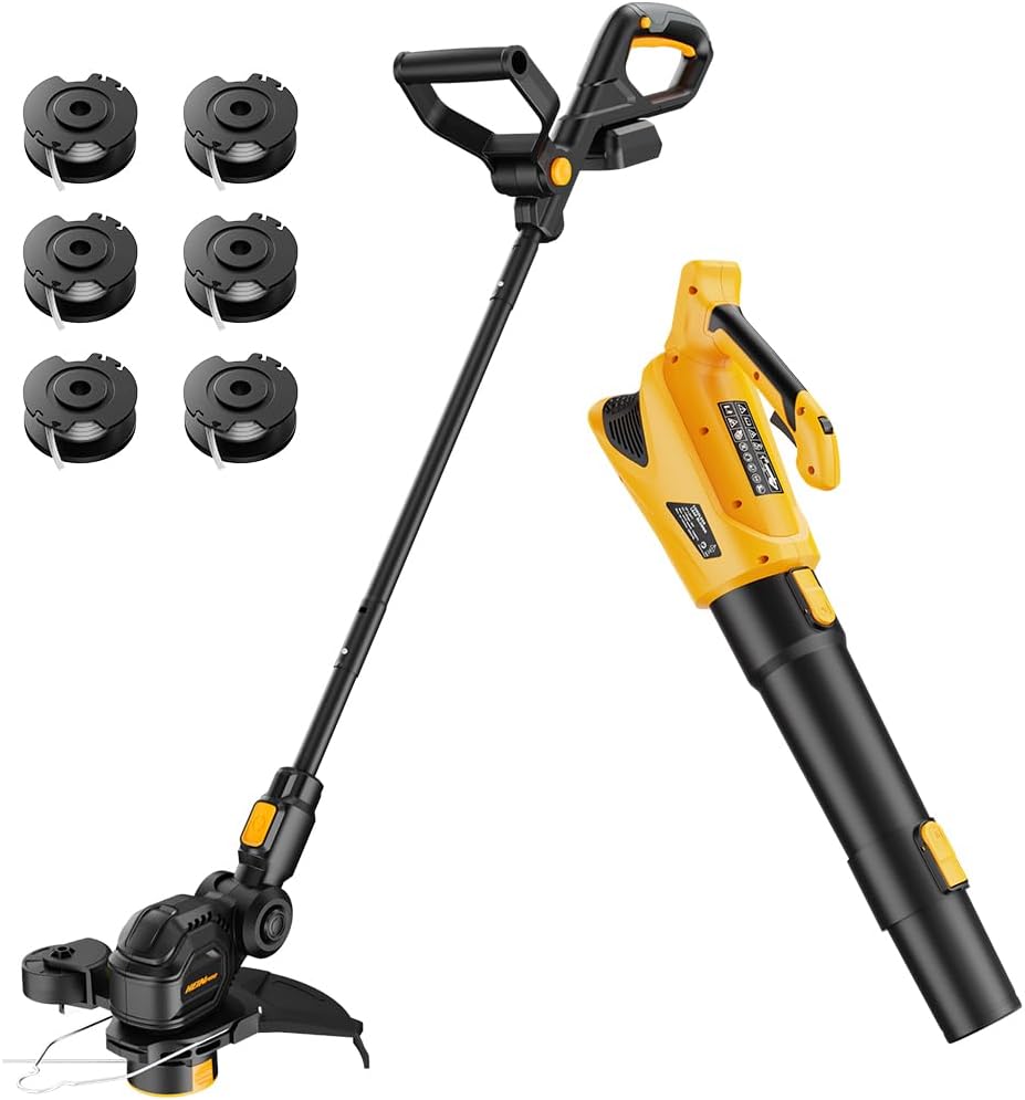 Cordless Leaf Blower & Cordless String Trimmer Compatible with Dewalt 20V MAX Battery (Battery and Charger not Included)