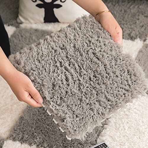 50-Piece Interlocking Foam Floor Tiles, Soft Patchwork Carpet for Kids' Playroom, 12x12 Inch Rug Set, Purple & Gray Climbing Mat, Safe Play Area Decor