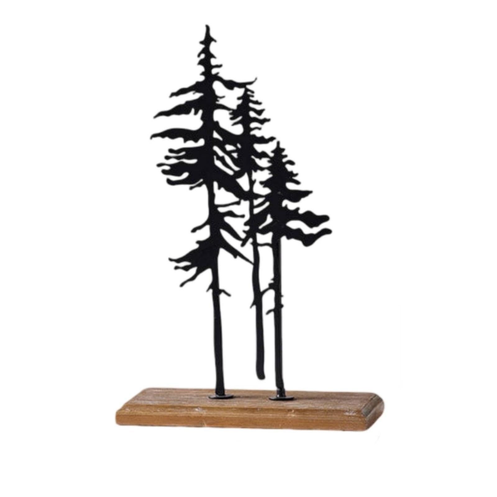 Arboreal Outline Ornament Open Metalwork Tree Decor with Base Freestanding Metal Display Stand for Mantel, Entryway Table, Bookshelf Black A3135-image-21