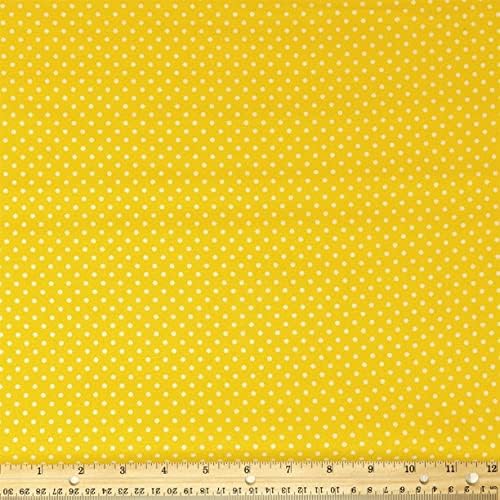 Stitch & SparkleCotton 44" Med Dot Sunshine Color Sewing Fabric by The Yard