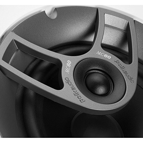 Image of Polk Audio MC60 2-Way 6.5 inch in Ceiling Speaker (Single), Dynamic Built-in Audio, Perfect for Humid Indoor /Enclosed Areas, Bathrooms, Kitchens, Patios (White)
