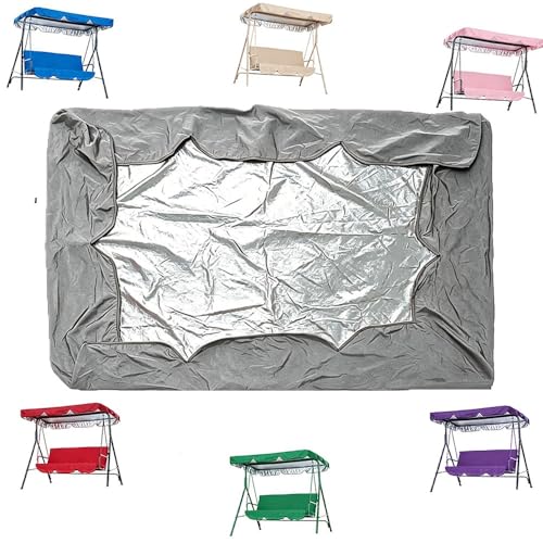 TAJMDGW Cubierta De Repuesto Para Para Columpio De Jardín Oxford Impermeable Techo De Repuesto Para Balancín Jardin Columpio Jardin Toldo De Reemplazo(Grey,164x114 CM (65x45 In))