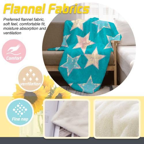 Mantas para Sofas Grandes 220x240 Estampado de Estrellas, Manta Termica Franela Mantilla Felpa para Cama 135/150, Mantitas Polar Suave y Cálida para Perro Mascota Habitacion Dormitorio_7265a