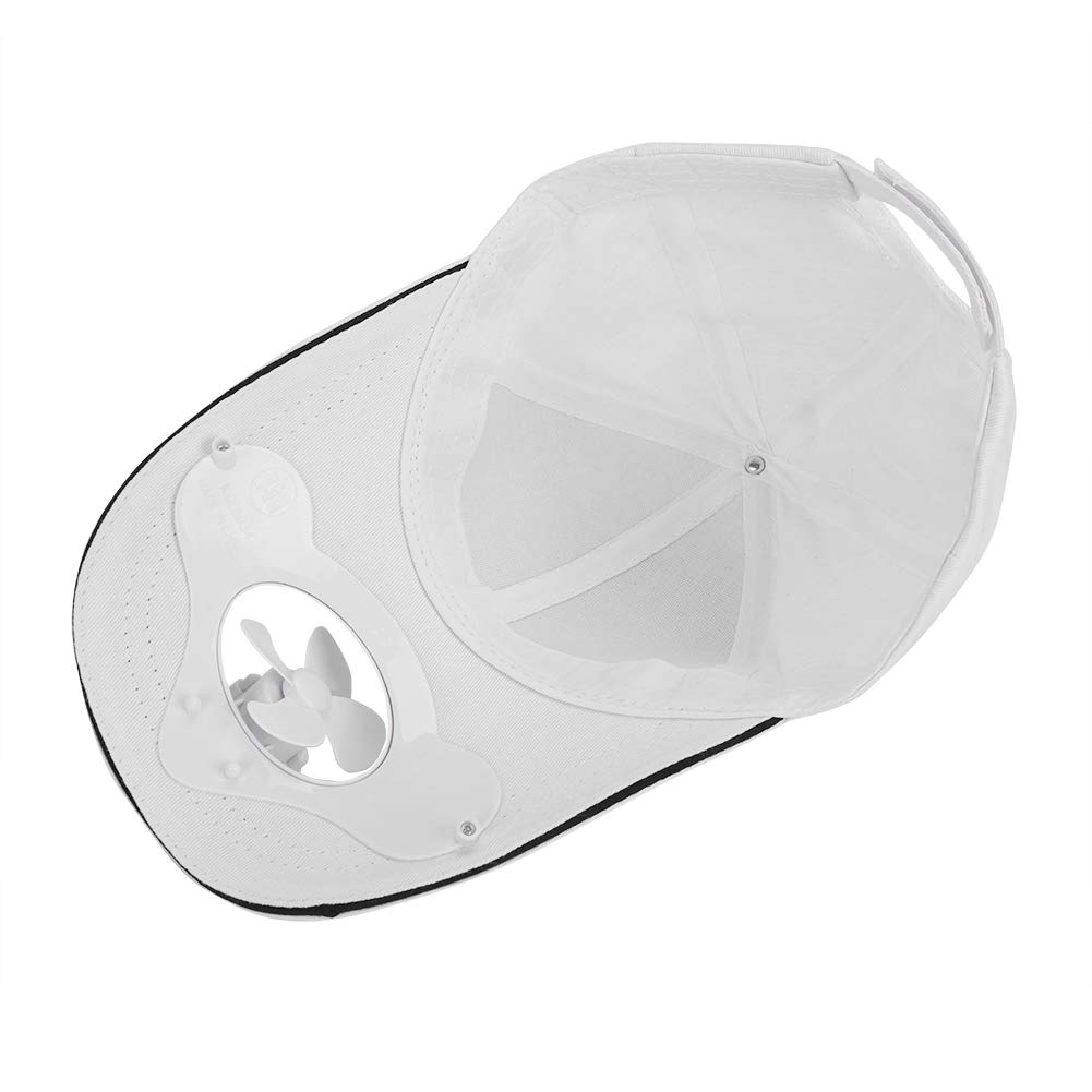 Unisexe Casquette Baseball avec Ventilateur Solaire Chapeau de Soleil Coton Respirant Casquette Visière Eté UV Protection Cap Snapback Sport pour Golf Plage Voyage Vacances Randonnée Trekking Camping