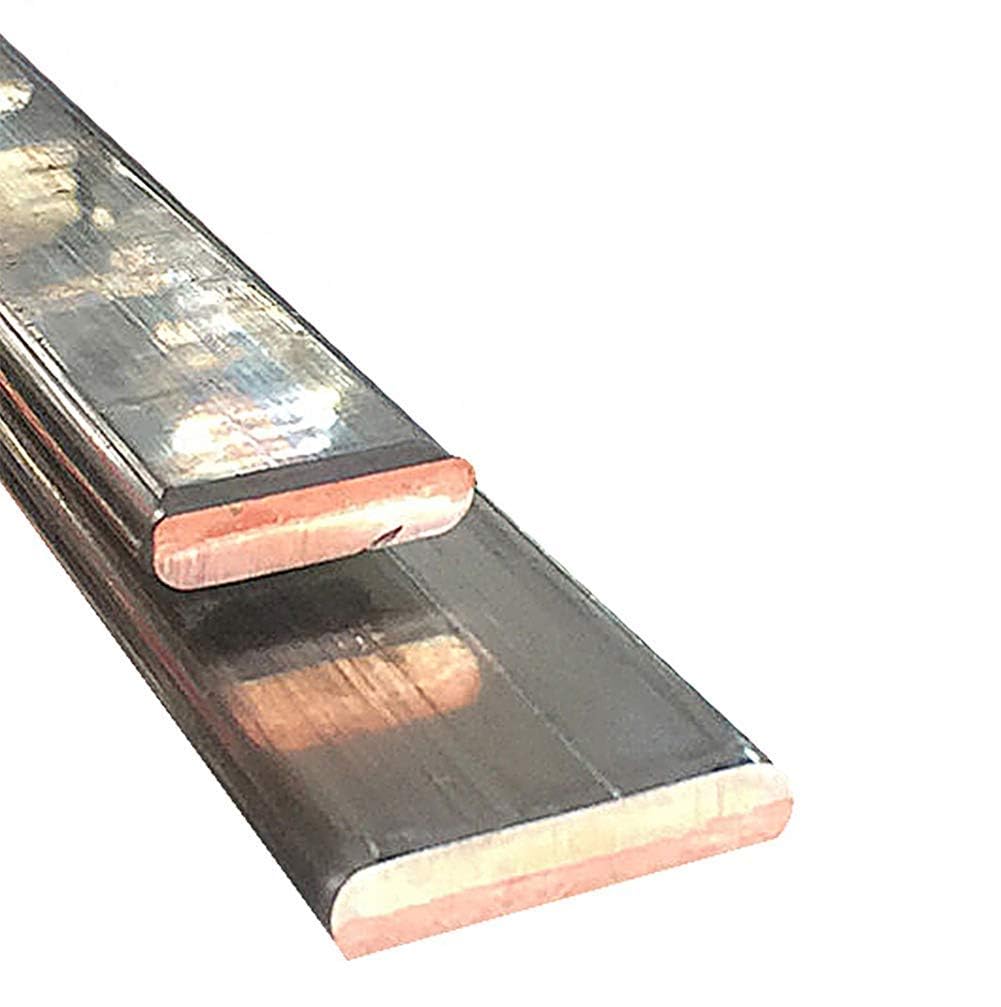 TEN-HIGH Kupferblech aus verzinntem Kupfer Rot Kupferplatte, elektrische Kupferbusse, für große Stromleitungen, Dicke 5 mm, Breite 20 mm, Länge 1000 mm