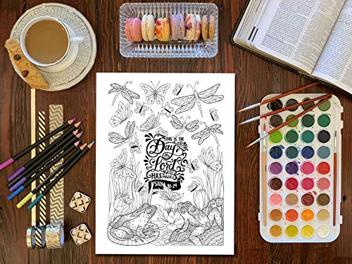 Color The Psalms: Inspired To Grace: Christian Coloring Books: A Scripture Coloring Book For Adults & Teens #TOP3